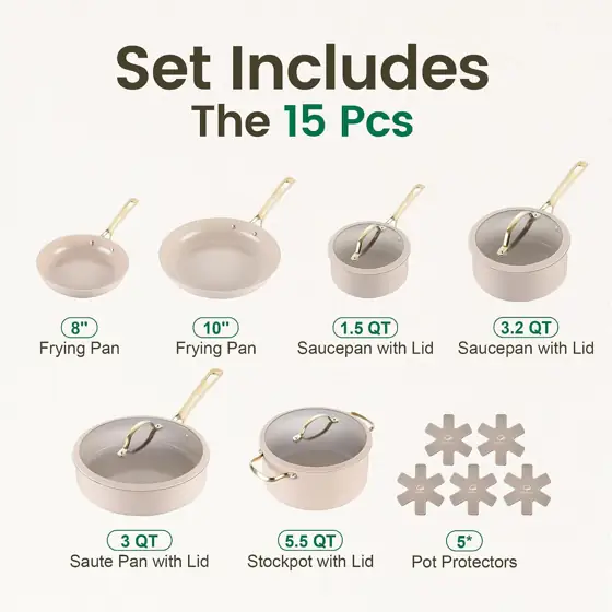 Chef Power Ceramic Cookware Sets,… — Photo 2