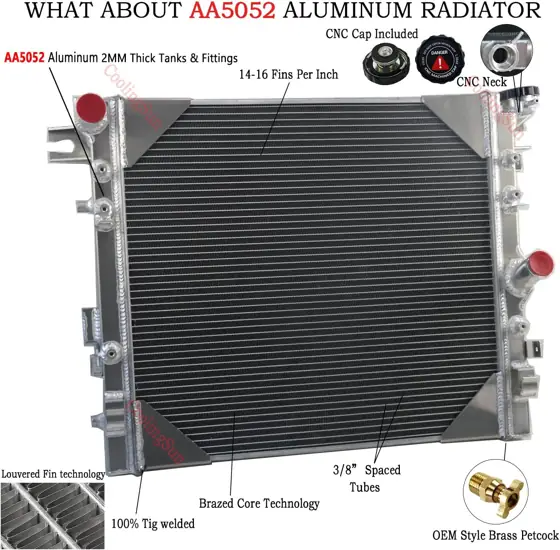 CU2957 3-Row Aluminum Radiator for… — Photo 2
