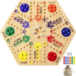 Wooden Board Game Marble, Double-Sided… — Photo 1