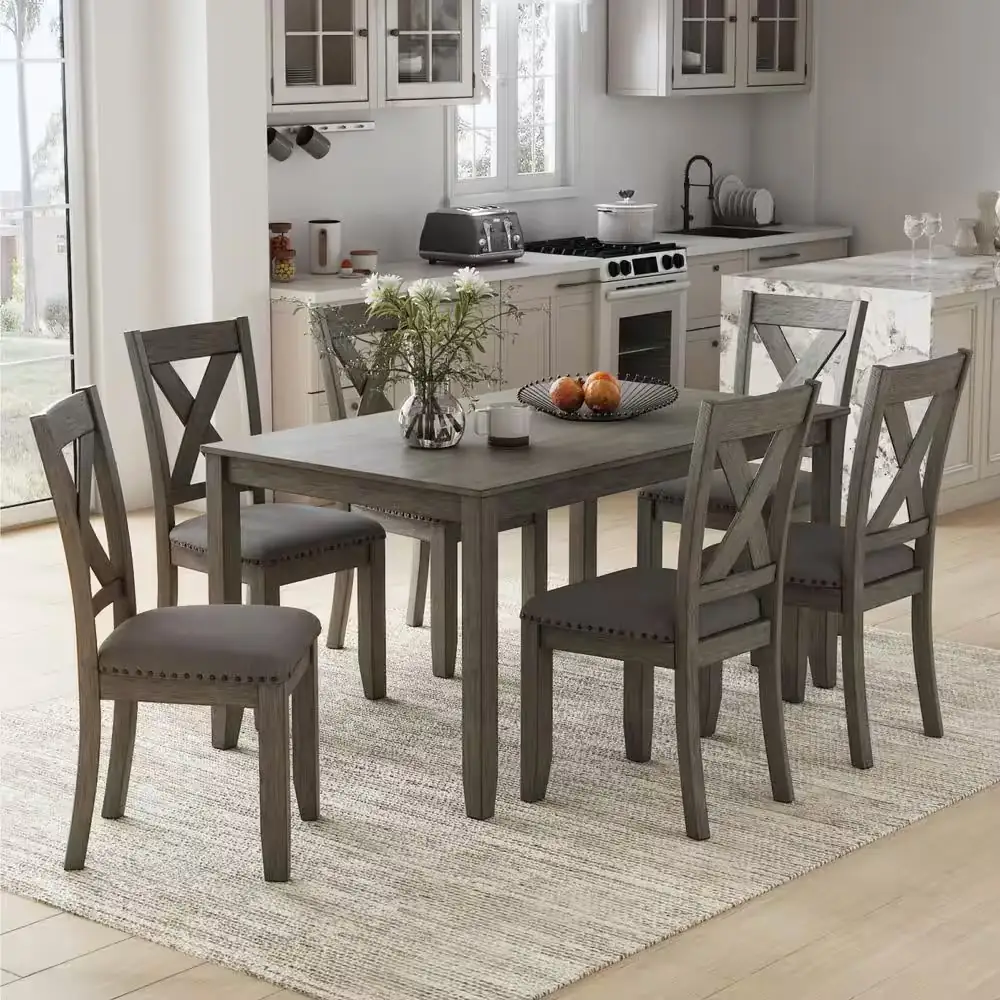 Caitbrook 7-Piece Rectangle Gray MDF… — Photo 1