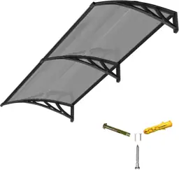 Door Awning with Polycarbonate Cover,… — Photo 1