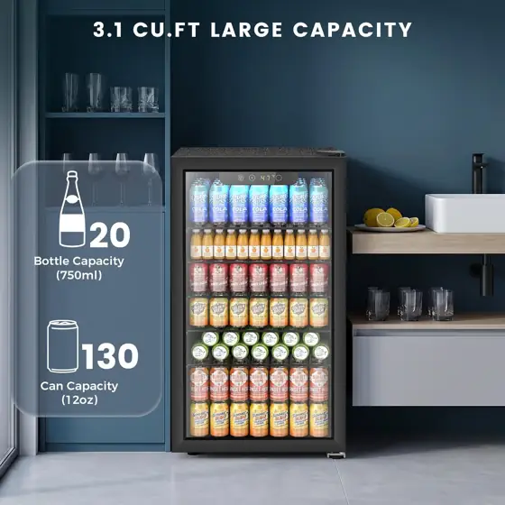 Electactic Mini Fridge 130-Can Beverage… — Photo 2