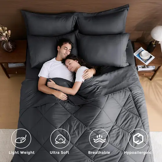 HEVUMYI 7-Piece King Comforter Set,… — Photo 2