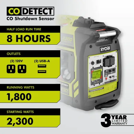 2,300-Watt Recoil-Start Bluetooth Digital Inverter… — Photo 2