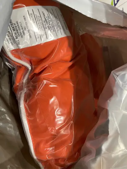 Sunbrella Melon Coral Orange with… — Photo 3