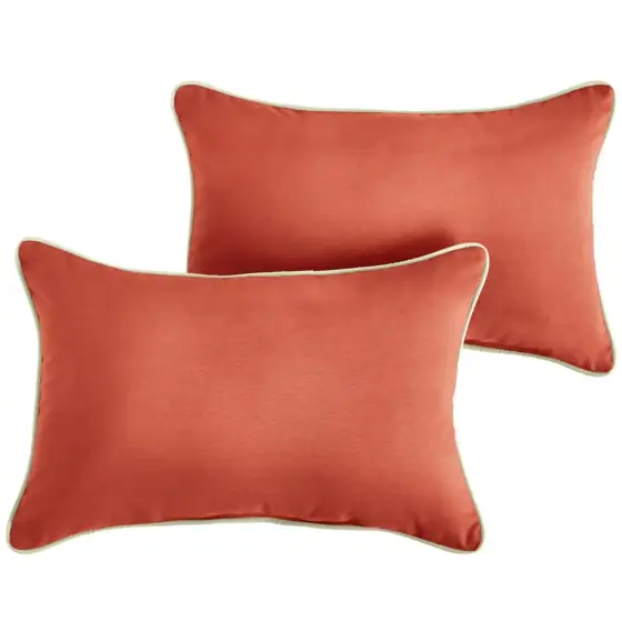 Sunbrella Melon Coral Orange with… — Photo 1