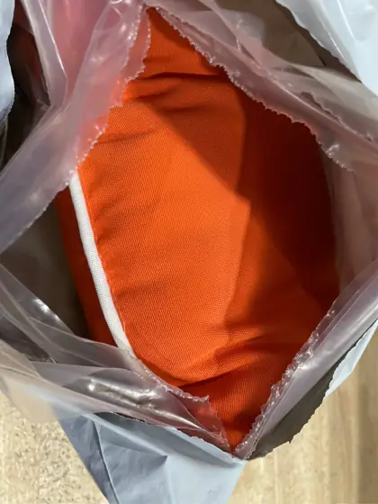 Sunbrella Melon Coral Orange with… — Photo 5