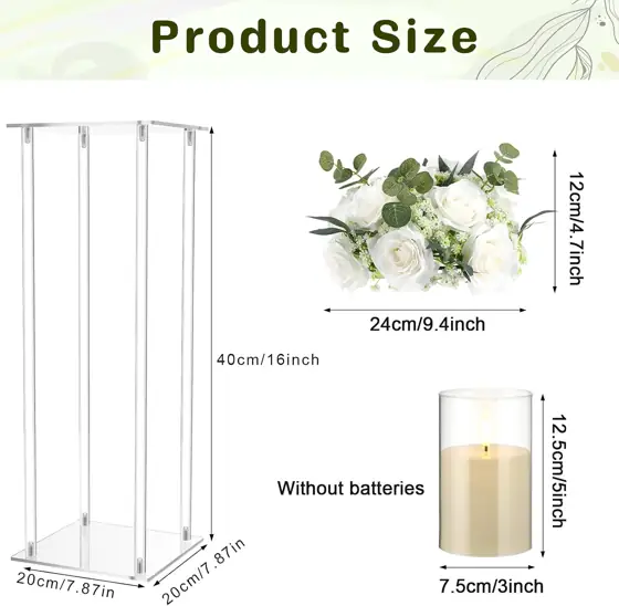 Daifunli 24 Pcs Acrylic Vases… — Photo 2