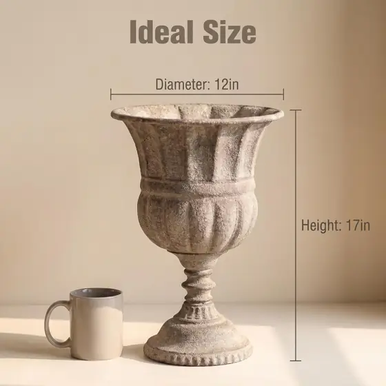 Vintage Urn Planter with Embossed… — Photo 2