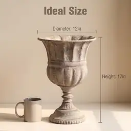 Vintage Urn Planter with Embossed… — Photo 2