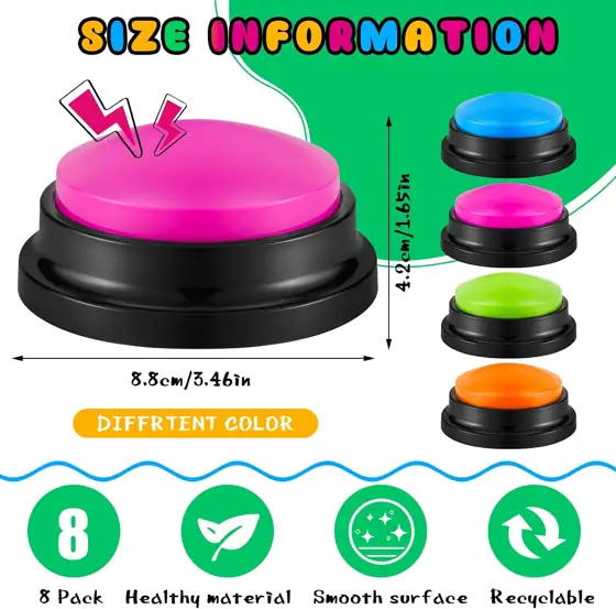Honoson 8 Pack Recordable Answer… — Photo 2