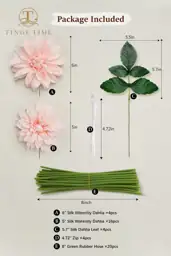 TINGE TIME Artificial Flowers Dahlias… — Photo 2