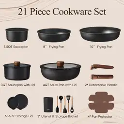 CAROTE 21pcs Pots and Pans… — Photo 2