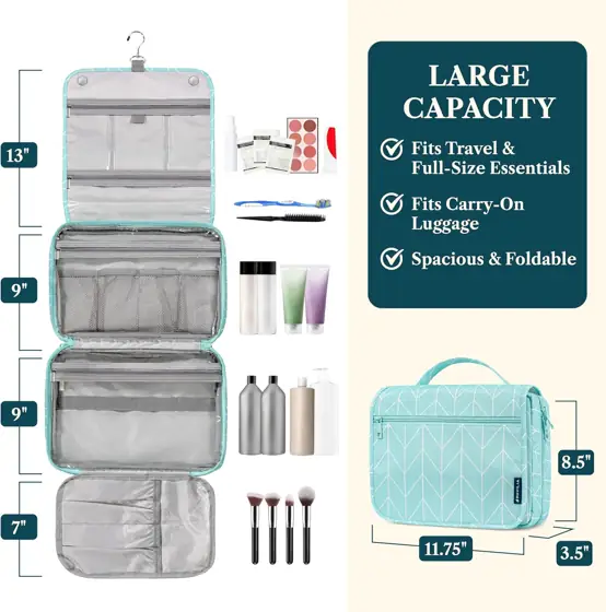 PAVILIA Hanging Toiletry Bag for… — Photo 2