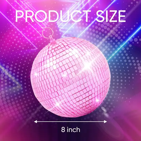 8 Inch Hanging Pink Disco… — Photo 2