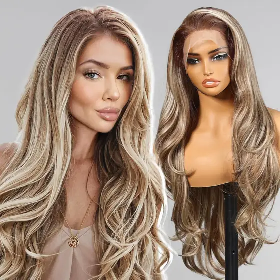 KOME Ash Blonde Layered Wavy… — Photo 1