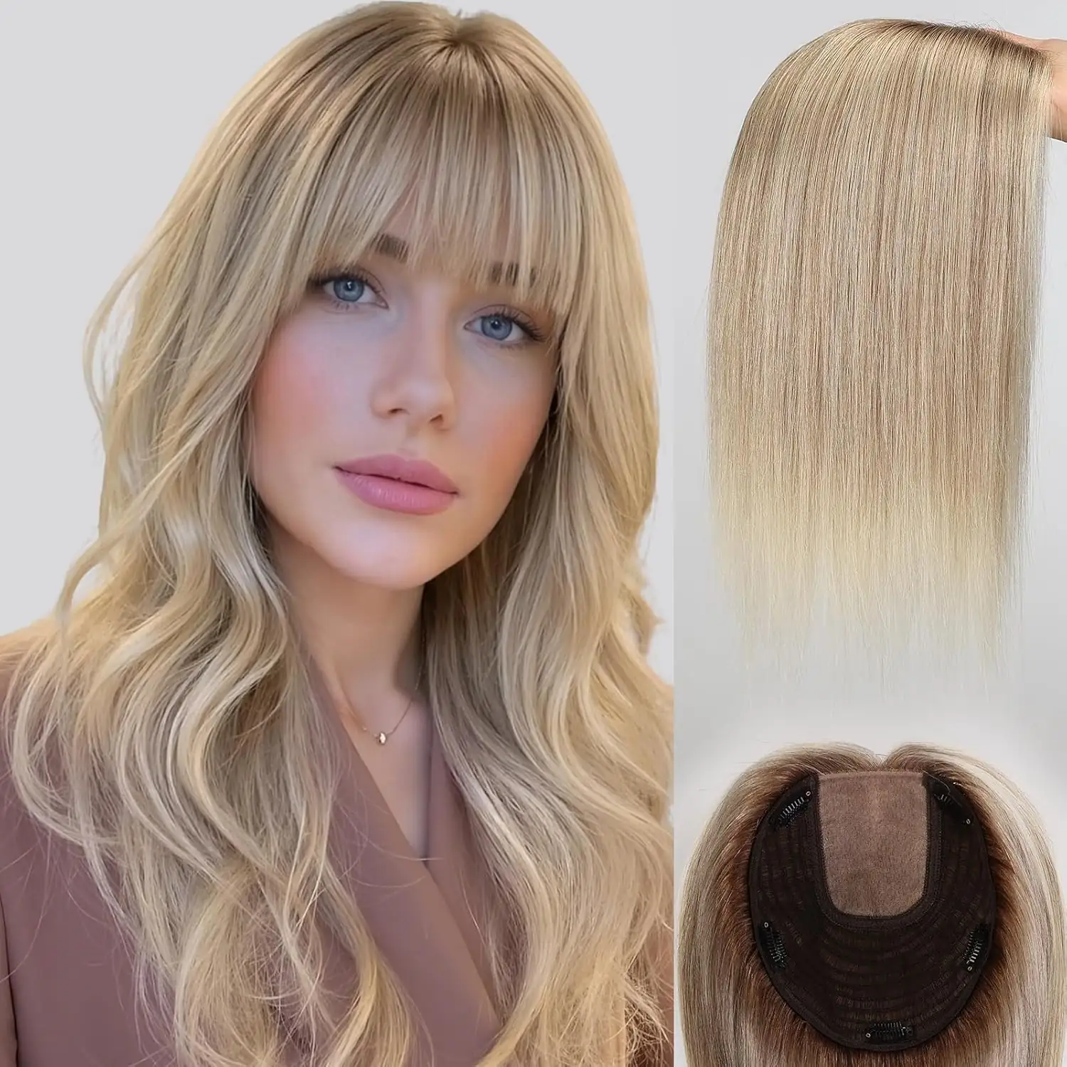 7"*8"Base Human Hair Toppers for… — Photo 1