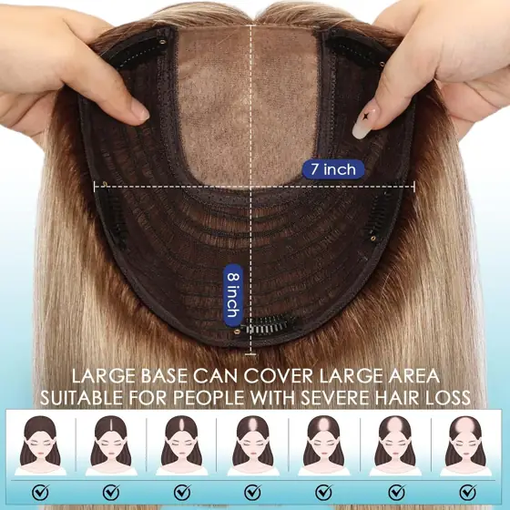 7"*8"Base Human Hair Toppers for… — Photo 2