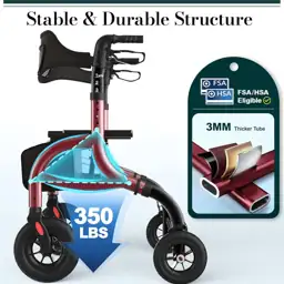 W5 Walkers for Seniors, Rollator… — Photo 2