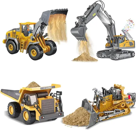 4-Pcs Remote Control Construction Vehicles… — Photo 1