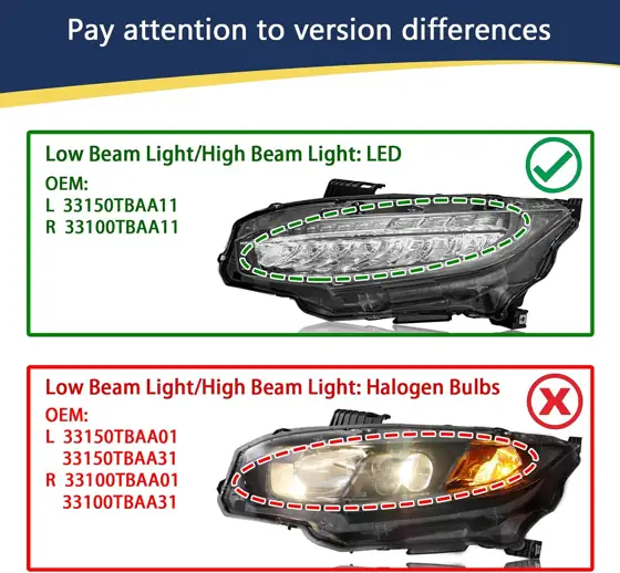 Pair Headlight Assembly Fit for… — Photo 2