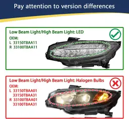 Pair Headlight Assembly Fit for… — Photo 2