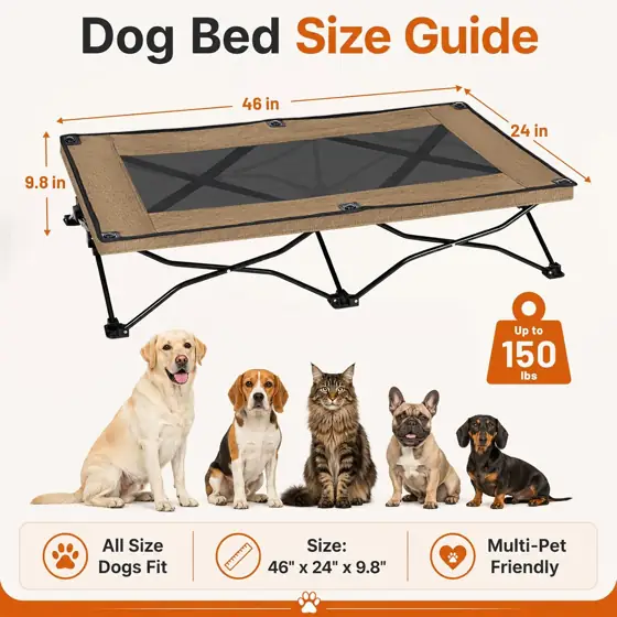 Foldable Elevated Dog Bed for… — Photo 2