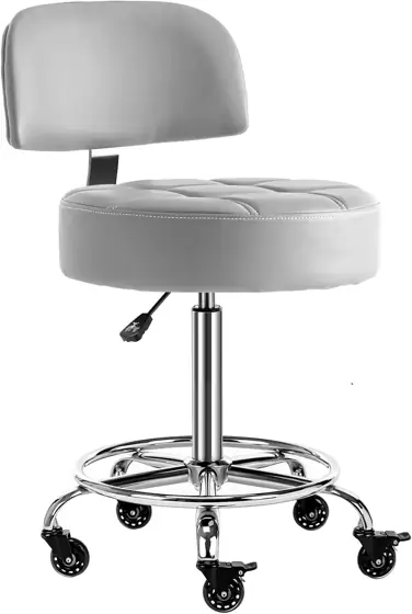 Lockable Ergonomic Rolling Stool with… — Photo 1
