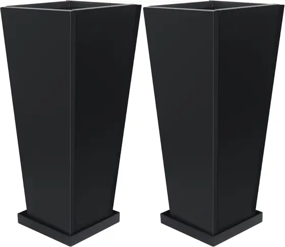 28" Metal Tall Outdoor Planters… — Photo 1