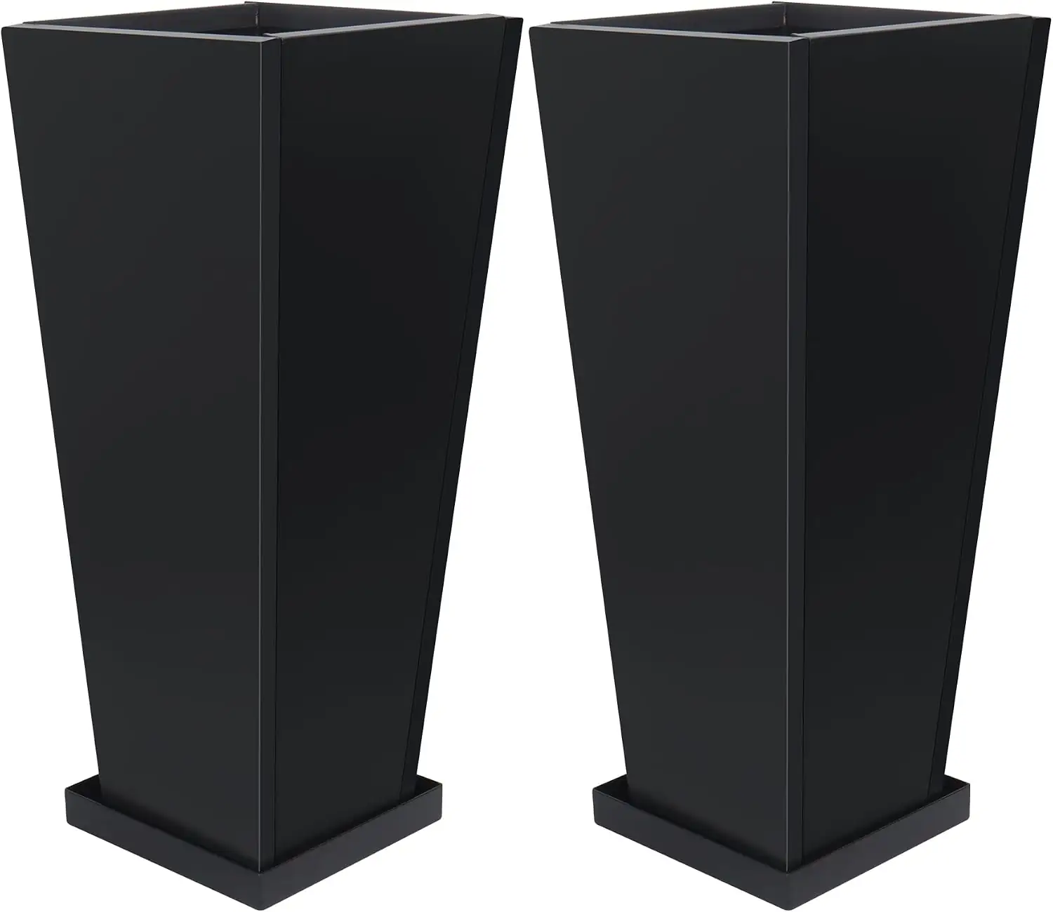 28" Metal Tall Outdoor Planters… — Photo 1