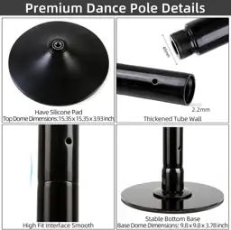 PRIOR FITNESS Dance Pole,45mm CE… — Photo 2