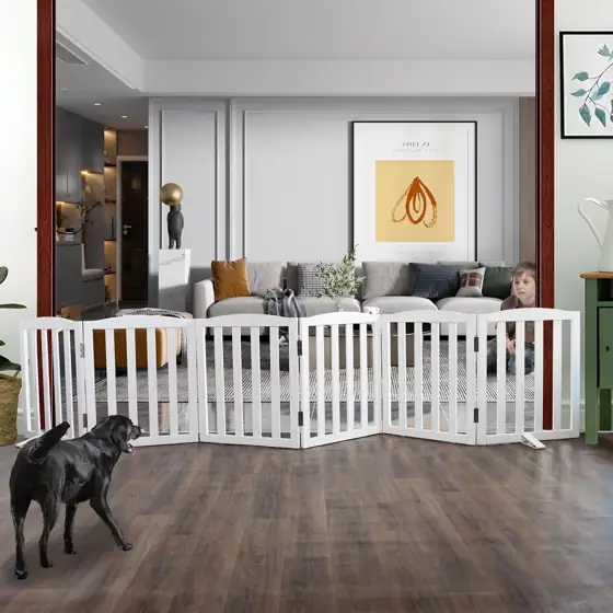 ZJSF Foldable Freestanding Indoor Dog… — Photo 1
