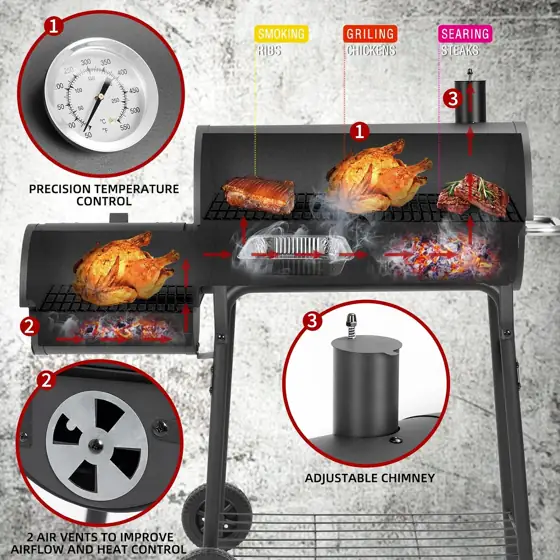 Kendane Barrel Charcoal Grill with… — Photo 2