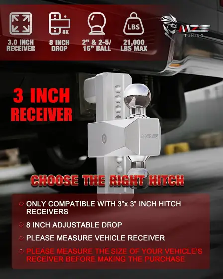 MZS Adjustable Trailer Hitch for… — Photo 2