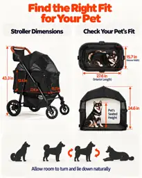 Zoosky Medium Dog Stroller for… — Photo 2