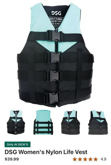 DSG Women's Nylon Life Jacket — Photo 1