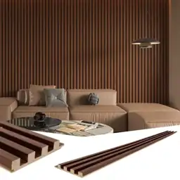 Walnut Slat Solid Wood Wall… — Photo 2