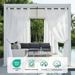 6 Panels Outdoor Sheer Curtains… — Photo 2