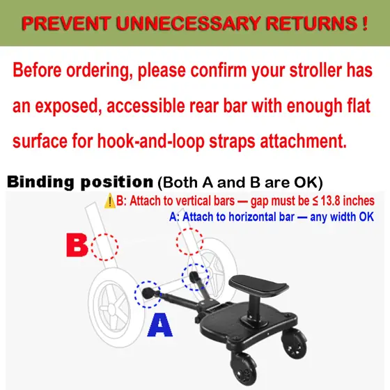 Universal Stroller Board with Detachable… — Photo 2