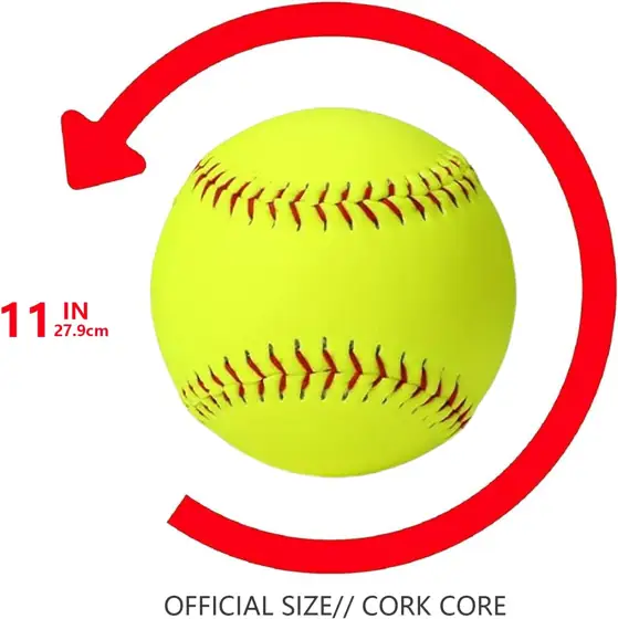 Yellow Fastpitch Softballs, 11" Practice… — Photo 2