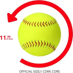 Yellow Fastpitch Softballs, 11" Practice… — Photo 2