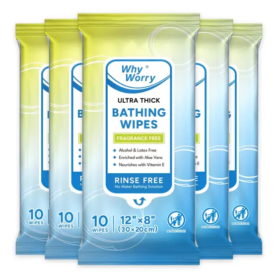 WhyWorry Bathing Wipes for Adults… — Photo 1