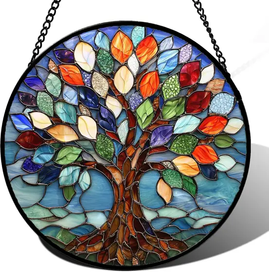 Colorful Tree of Life Stained… — Photo 1
