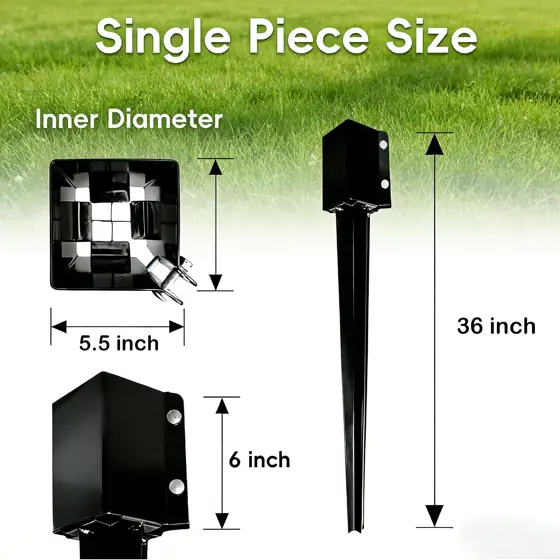 4 Pack 36" Fence Post… — Photo 2