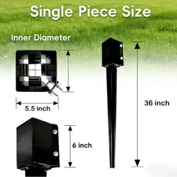 4 Pack 36" Fence Post… — Photo 2