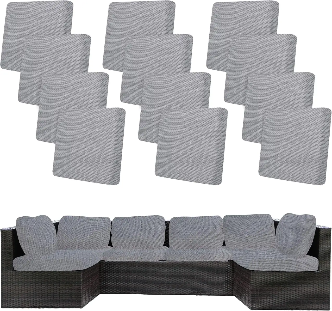 12 Pcs Outdoor Cushion Covers,… — Photo 1