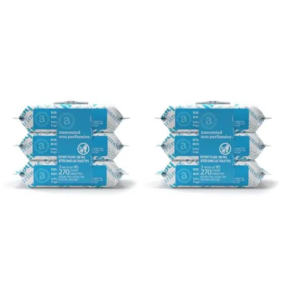 Amazon Elements Baby Wipes, Unscented,… — Photo 1