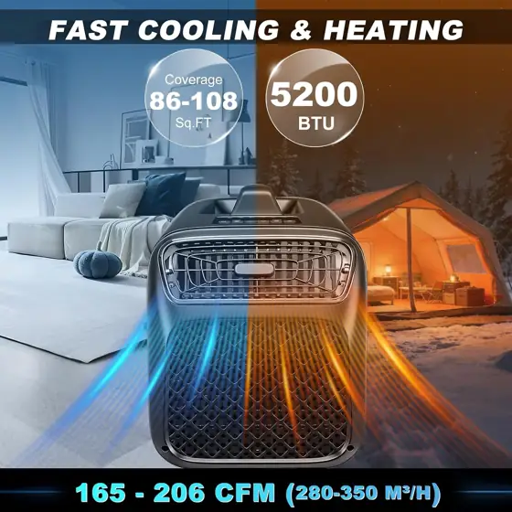 2-in-1 Portable AC & Heater,… — Photo 2