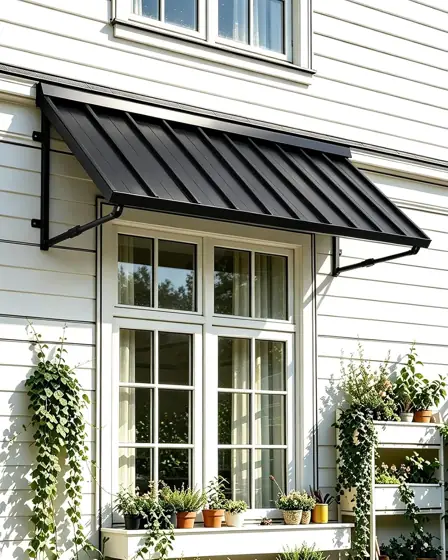 81x32 Inch Metal Door Awning,… — Photo 1