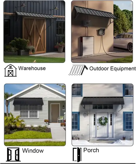 81x32 Inch Metal Door Awning,… — Photo 2
